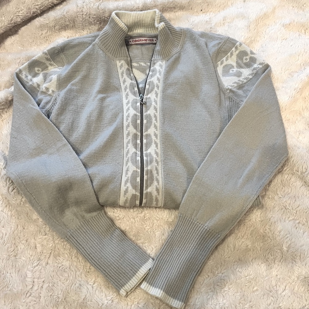 Obermeyer 100% Merino Wool Ski Sweater Like New!